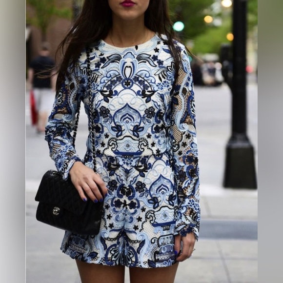 ALEXIS Riley Chambray Romper - Picture 1 of 5